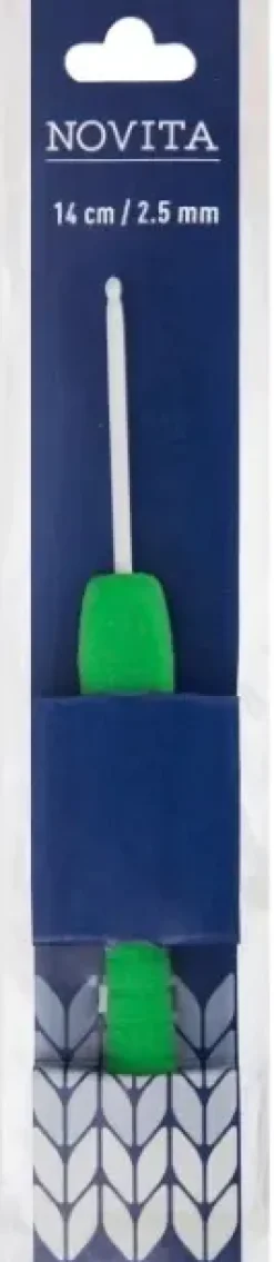 Novita Käsityötarvikkeet>Ergonominen Virkkuukoukku 14 Cm 2,5 Mm