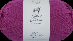 Novita Käsityötarvikkeet>Lanka Soft Merino 4 Ply 50 G Neilikka 780