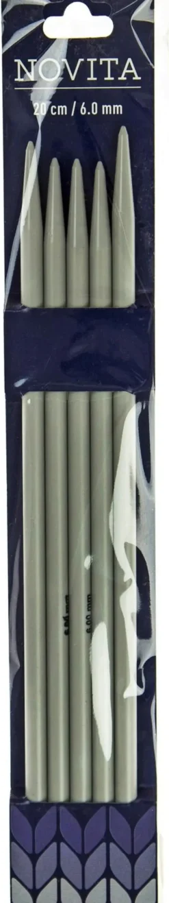 Novita Käsityötarvikkeet>Sukkapuikot 20Cm - 6 Mm Harmaa