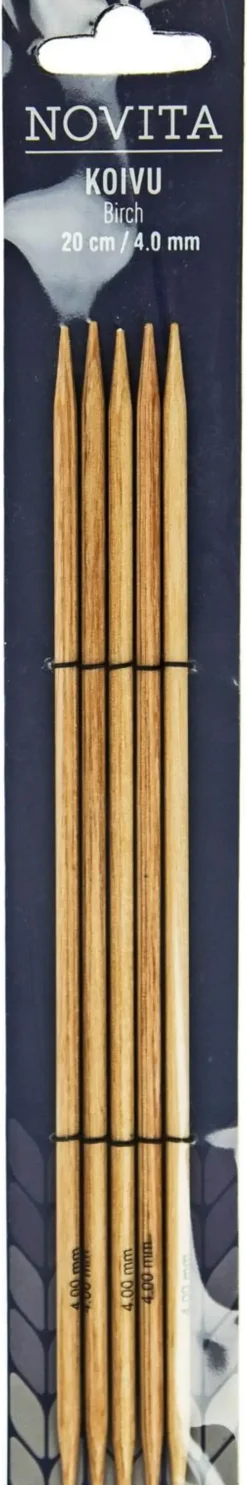 Novita Käsityötarvikkeet>Sukkapuikot Koivu 20Cm - 4 Mm