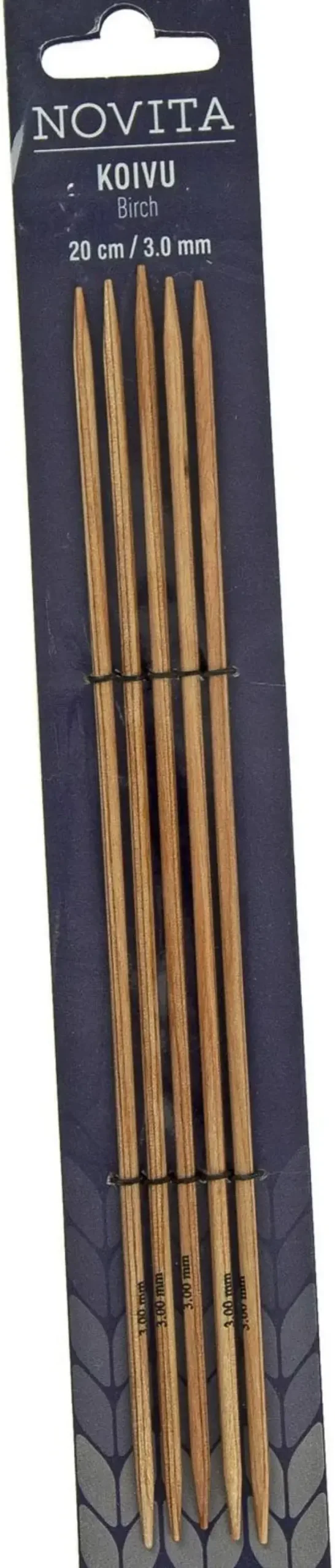 Novita Käsityötarvikkeet>Sukkapuikot Koivu 20Cm - 3Mm