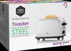 OBH Nordica Kypsentäminen<Manhattan Steel Leivapaahdin 2 Viipaletta 2267