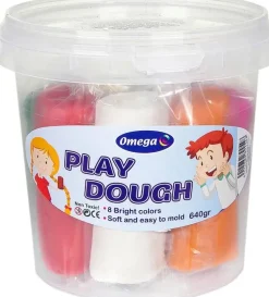 Omega Askartelutarvikkeet<Muovailuvaha Sanko 8 X 80 Gr,Perusvarit