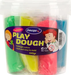 Omega Askartelutarvikkeet<Muovailuvaha Sanko 8 X 80 Gr, Neonvarit