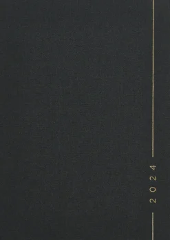 NNX Kalenterit>Poytakalenteri A5 Kangas, Musta