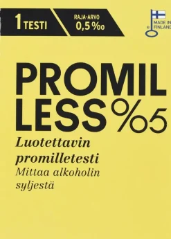 Promilless Muut Kauneuden- Ja Terveydenhoitolaitteet<Promilletesti Kertakayttotesti 0,5 1Kpl