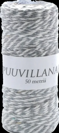 J.K. Primeco Askartelutarvikkeet>Puuvillanaru Valkoharmaa 50M