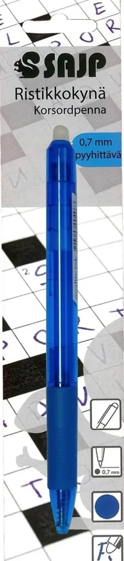 Sajp Toimistotarvikkeet>Ristikkokyna 0,7Mm Pyyhekumilla