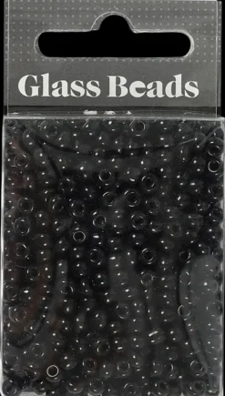 Ei merkkiä Askartelutarvikkeet<Rocaille-Siemenhelmet, Musta, Halk. 4 Mm, Koko 6/0 , Aukon Koko 0,9-1,2 Mm, 25 G/ 1 Pkk