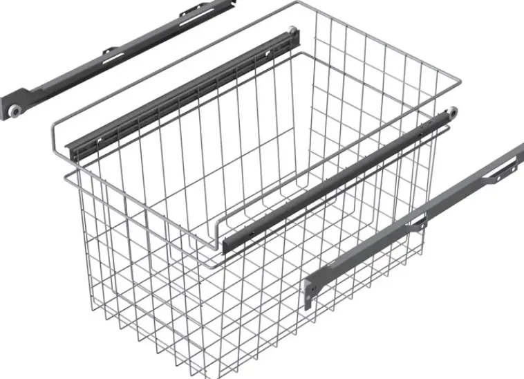 Lanka ja Muovi Eteiskalusteet<Rullakiskokori Lm611 Hopeanharmaa (L366-370, S500, K320 Mm)