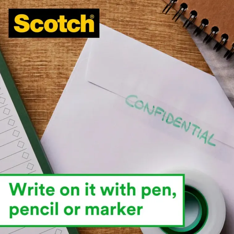 3M Toimistotarvikkeet>Scotch® Magic Invisible -Teippi, 19 Mm X 15 M + Kateen Sopiva Katkaisulaite