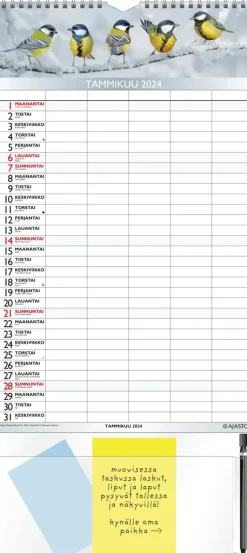 Ajasto Kalenterit>Seinakalenteri Perhemuistikko