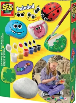 SES CREATIVE Askartelutarvikkeet<Kivien Maalaus Setti