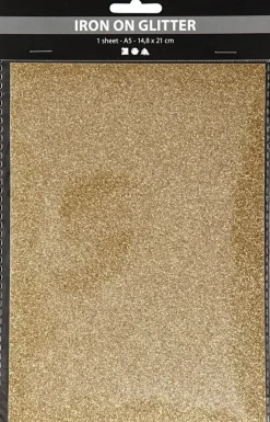 Nellen Askartelutarvikkeet<Silityskalvo, A5 14,8X21 Cm, Kulta, Kimalle, 1Ark