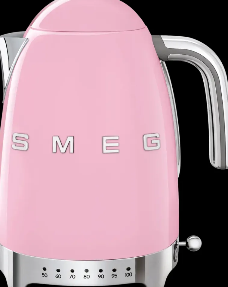 Smeg Kahvi Ja Tee<Vaaleanpunainen Vedenkeitin Lampotilansaadolla Klf04Pkeu