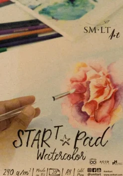 SM-LT Askartelutarvikkeet<Smlt Star T Akvarellilehtio 240G A4 (20)