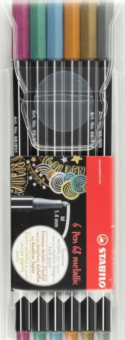 STABILO Toimistotarvikkeet>Pen 6806/8-11 Metallivarilajitelma 6Kpl