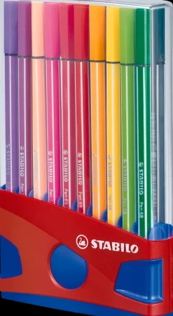 STABILO Toimistotarvikkeet>Tussikynapakkaus Pen 68 Fineliner 20 Varia Sinisessa Telineessa