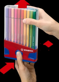 STABILO Toimistotarvikkeet></noscript>Tussikynapakkaus Pen 68 Fineliner 20 Varia Sinisessa Telineessa