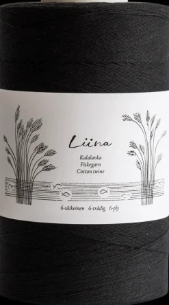 Suomen Lanka Käsityötarvikkeet>Liina Kalalanka 6-Saikeinen 500G Musta