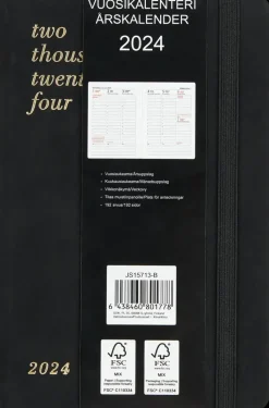 NNX Kalenterit>Taskukalenteri A6 Musta