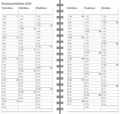 Ajasto Kalenterit></noscript>Taskukalenteri Agenda, Musta