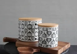 Kultakeramiikka Astiat>Valkosipulipurkki 8 Dl Koti