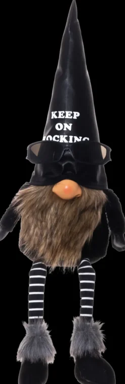 Winteria Sesonkijuhlatarvikkeet>Tonttu Keep On Rocking Istuva 60 Cm